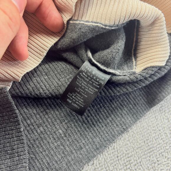 Rag & Bone Sweater Women's XS "Marissa" Color Block Merino Wool Viscose Designer - Picture 4 of 8